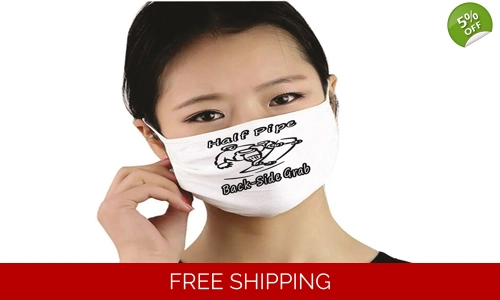 Skateboard Face Mask Cotton Washeable Social Distancing Great Gift
